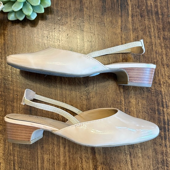Me Too | Gianna Nude Patent Leather Slingback Pumps - Picture 4 of 10